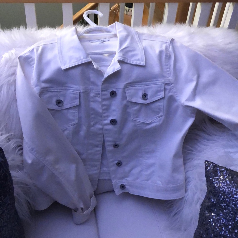 White jean style jacket